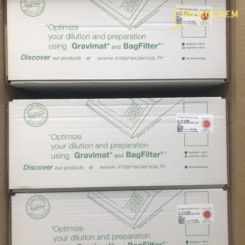 Túi dập mẫu tiệt trùng BAGFILTER P 400 mL, 500cái/hộp, 111425, Interscience