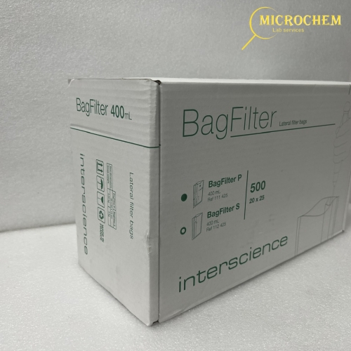 Túi dập mẫu tiệt trùng BAGFILTER P 400 mL, 500cái/hộp, 111425, Interscience